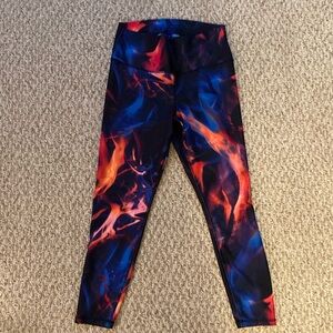Old Navy Powersoft Leggings Black, Blue, and Red Size Large (L)